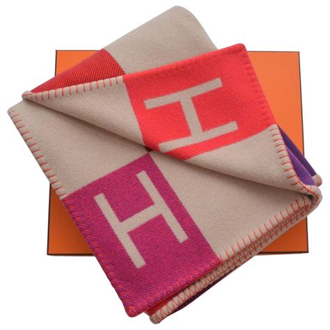 pink and white hermes blanket|authentic hermes blanket.